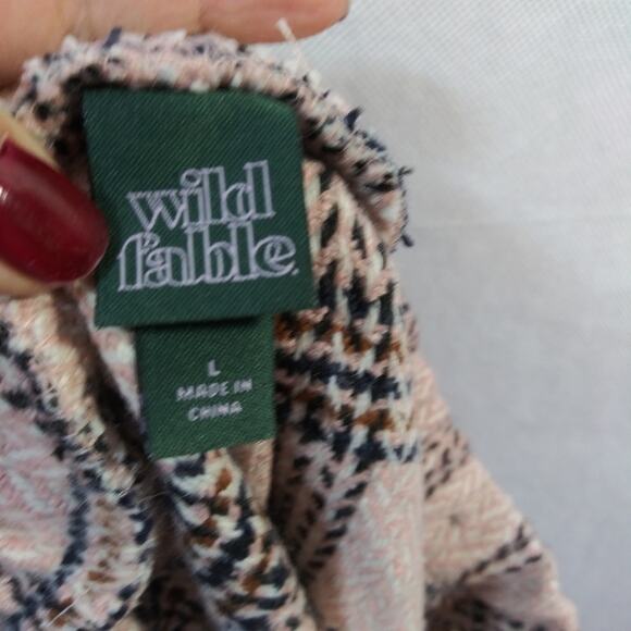 Wild Fable Pink Plaid Mini Skirt Clueless Academia Size L - Picture 5 of 8